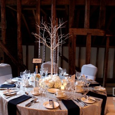 White Wire Tree with 10 Crystal Strands