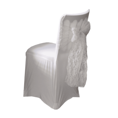 Lycra Chair Cover with Lace Bow