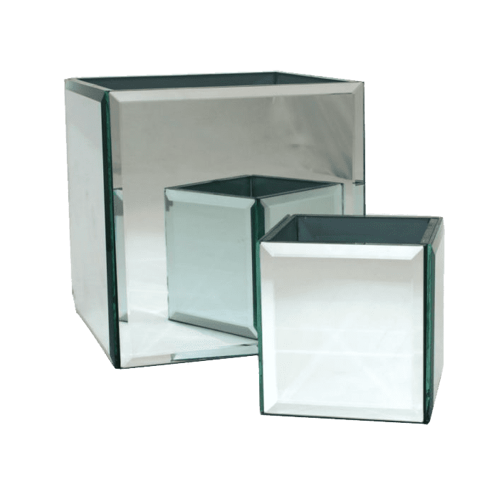 Mirror Cube Vase Hire