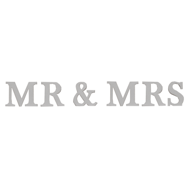 Mr & Mrs Wooden Letters
