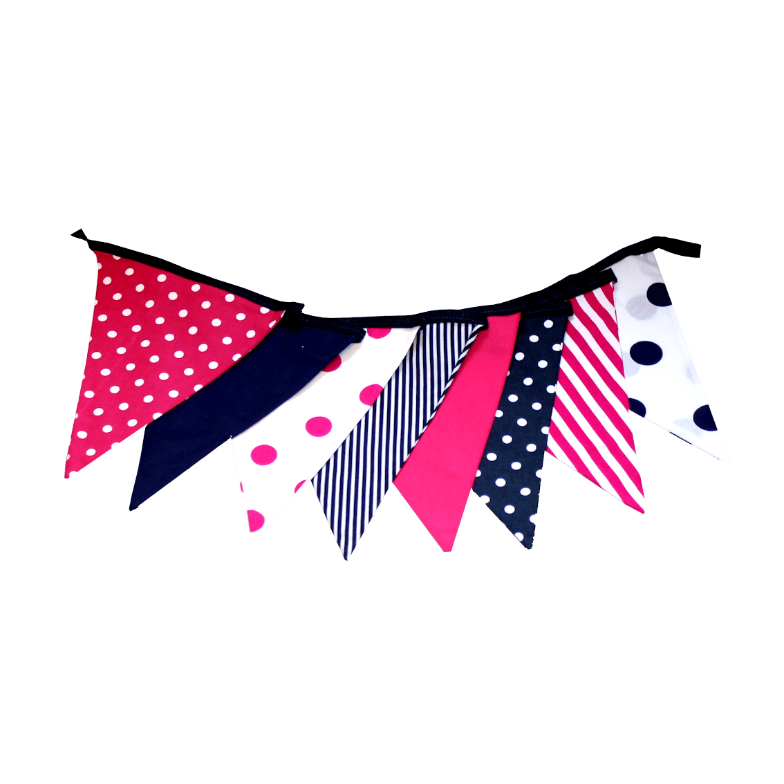 Navy & Cerise Geometric Bunting