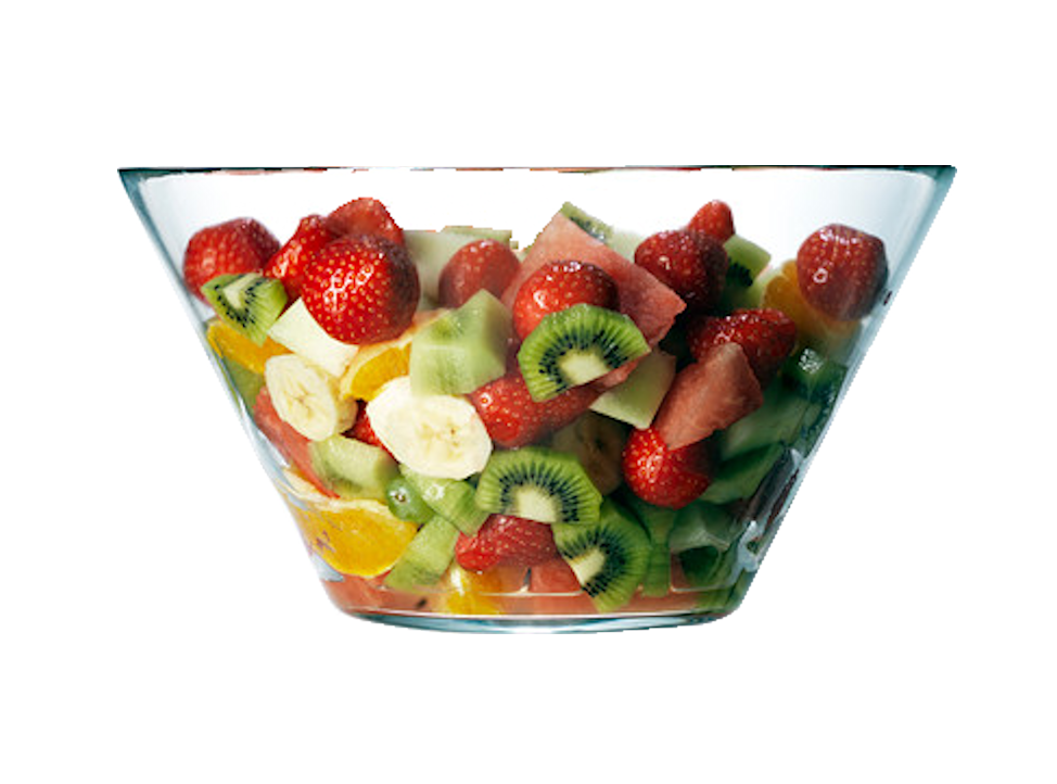 Open Tapered Bowl with Fruit Salad