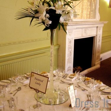 80cm Narrow Lily Vase with Lilies