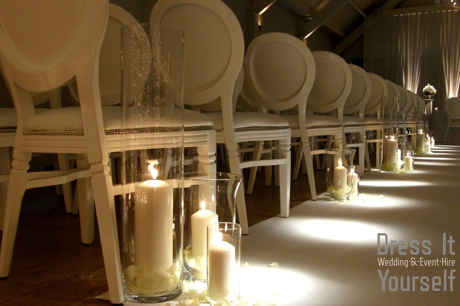 Cylinder Vase with Pillar Candles