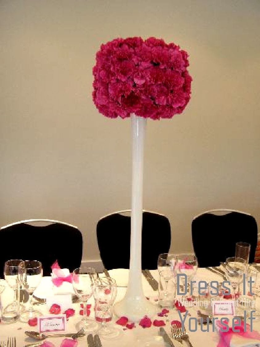 80cm Narrow Lily Vase with Carnation Cube