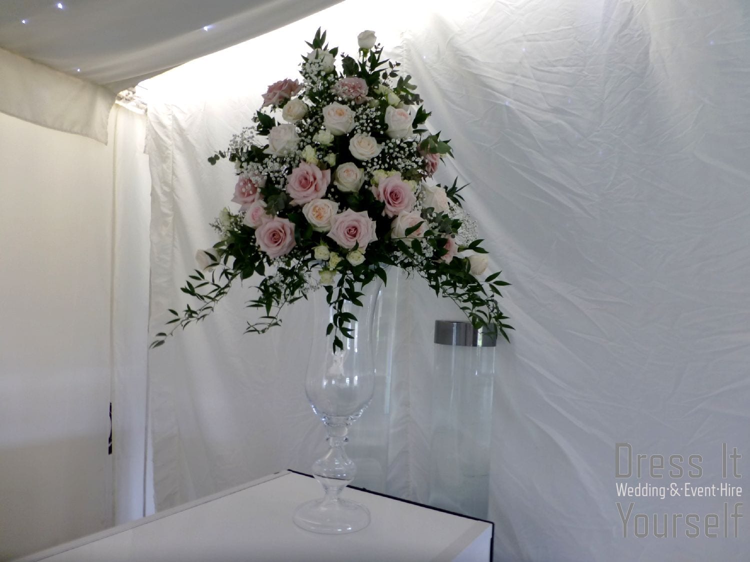 Large Footed Tulip Vase Hire - Image 8