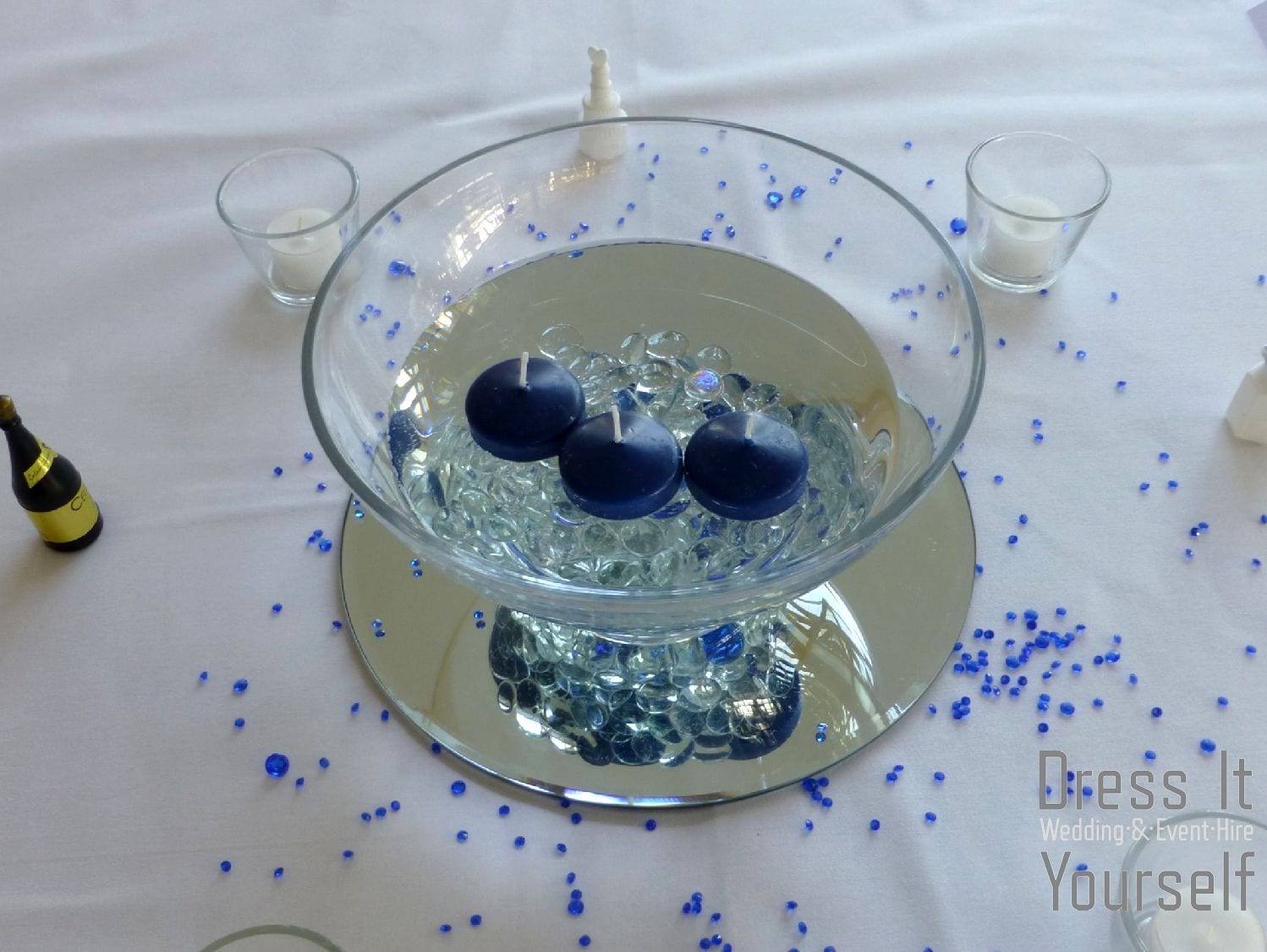 Open Tapered Bowl with Floating Candles