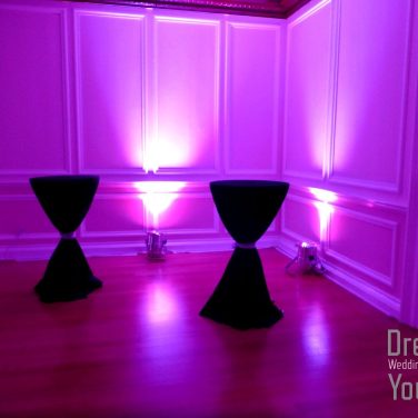 Poseur Table with Black Cloth