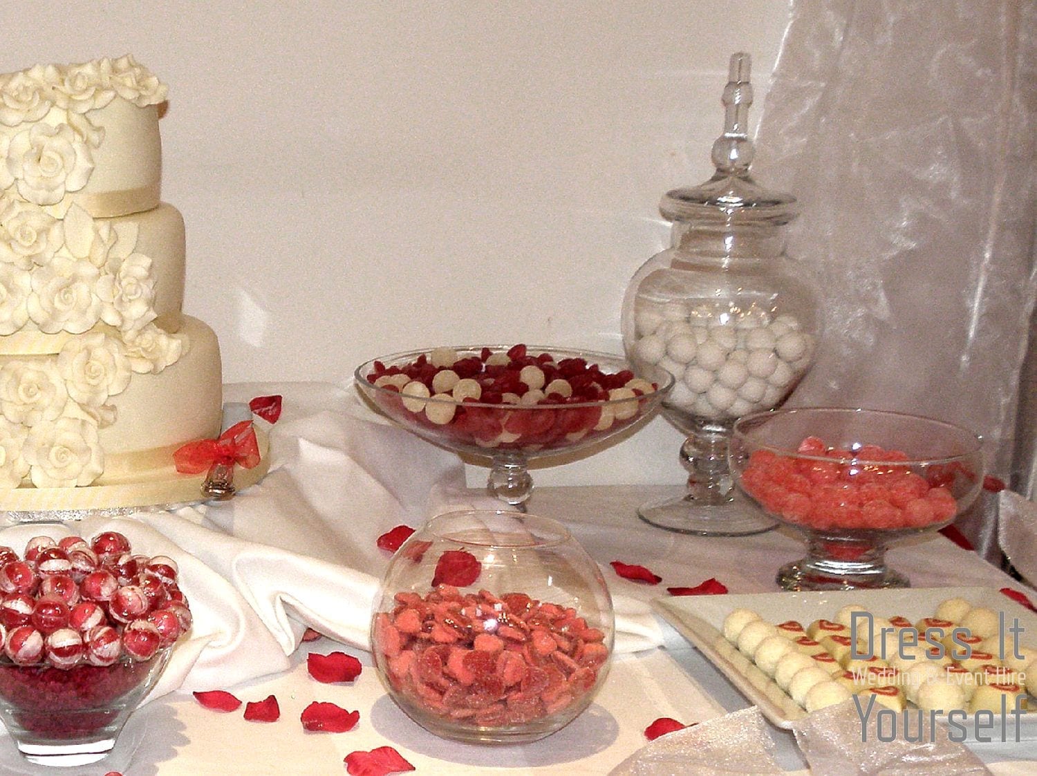 Footed Glass Bowl with Sweets