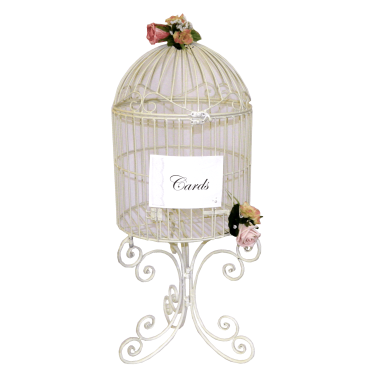 Bird Cage on Swirly Stand for Card Box