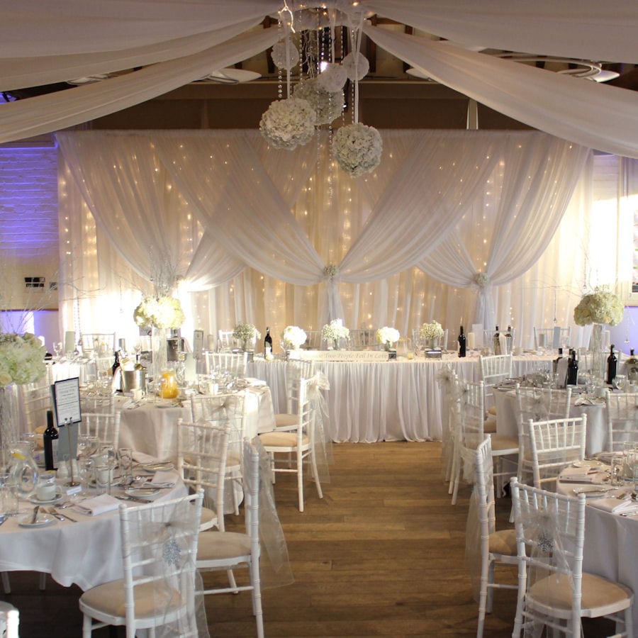 Romance Cross Draped Backdrop Hire - Image 2