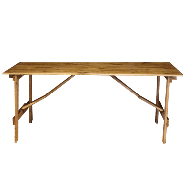 Rustic Bench Trestle Table