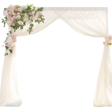 Simple Chiffon Wedding Arch Arbor