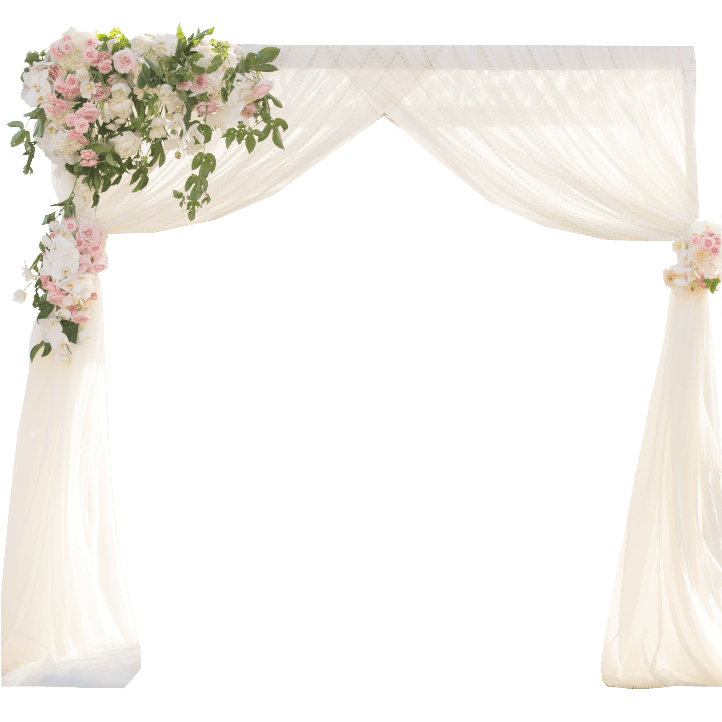 Simple Chiffon Wedding Arch Arbor