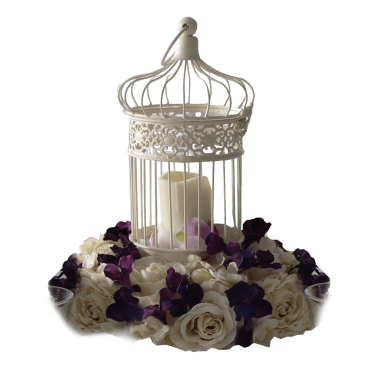 Small Bird Cage on Flower Ring
