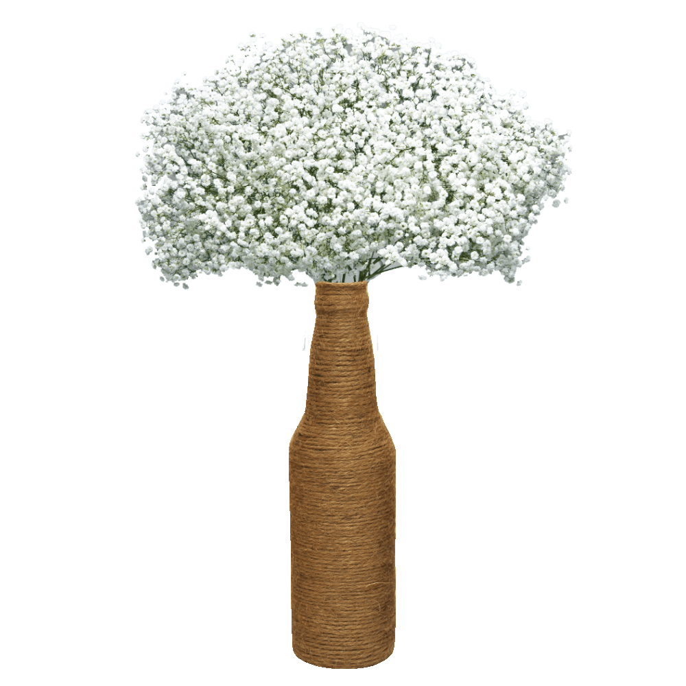 String Twine Burlap Hessian Bottle with Gyp