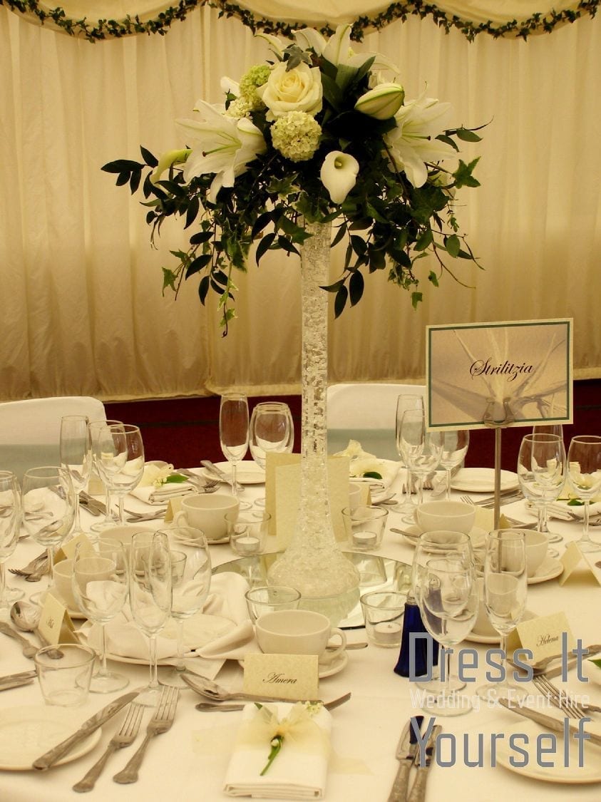 80cm Narrow Lily Vase with Large Posy