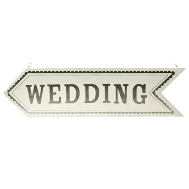 White Silver Wedding Arrow Hire