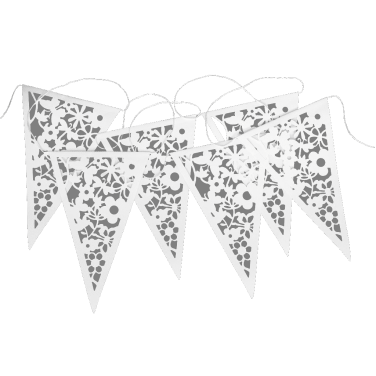 White Lace Paper Bunting