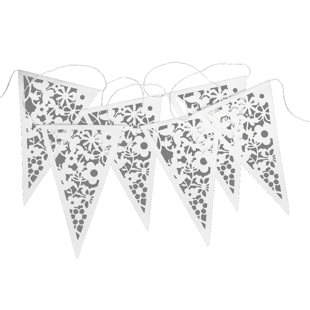 White Lace Paper Bunting