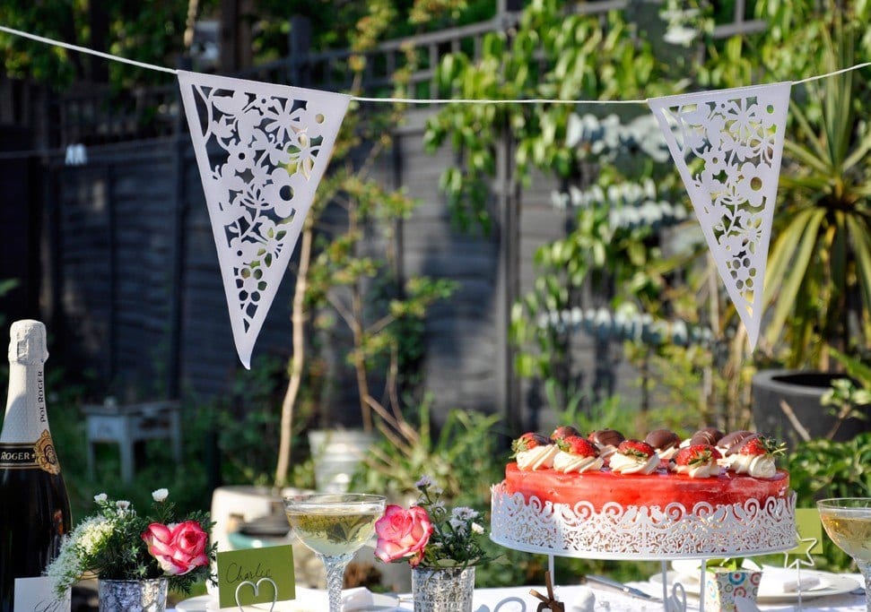 White Lace Paper Bunting
