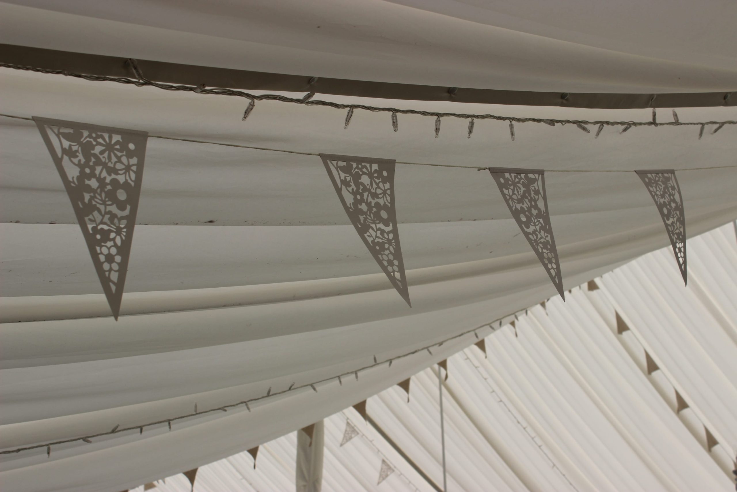 White Lace Paper Bunting