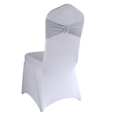 White Lycra Chair Cover with Lycra Band