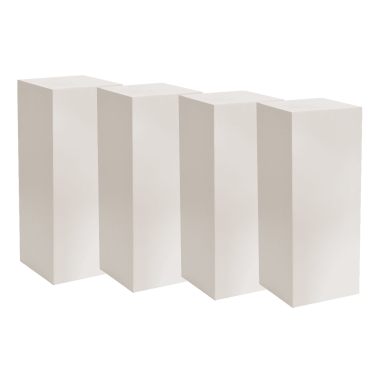 White MDF Plinth - 750mm - Hire 4pk