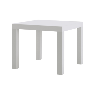 White Square Side Table