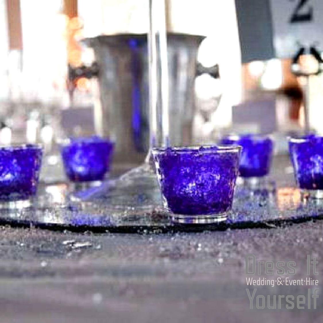 Wide Top Tea Light Holder Votive with Gel & LED 1
