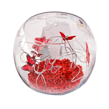 Wire Design Fish Bowl Centrepiece