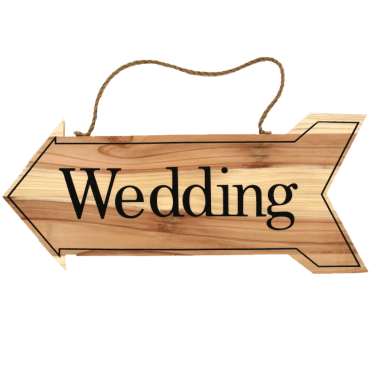 Rustic Wooden Wedding Arrow Hire