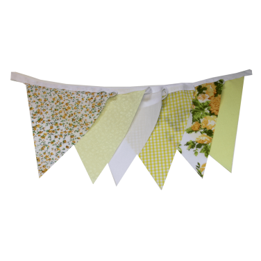 Yellow Floral Vintage Bunting