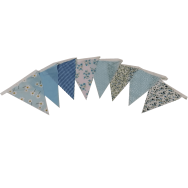 Baby Blue Vintage Floral Bunting