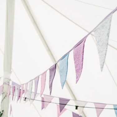 Lilac Pink and Blue Vintage Bunting