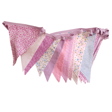 Lilac Pink and Blue Vintage Bunting