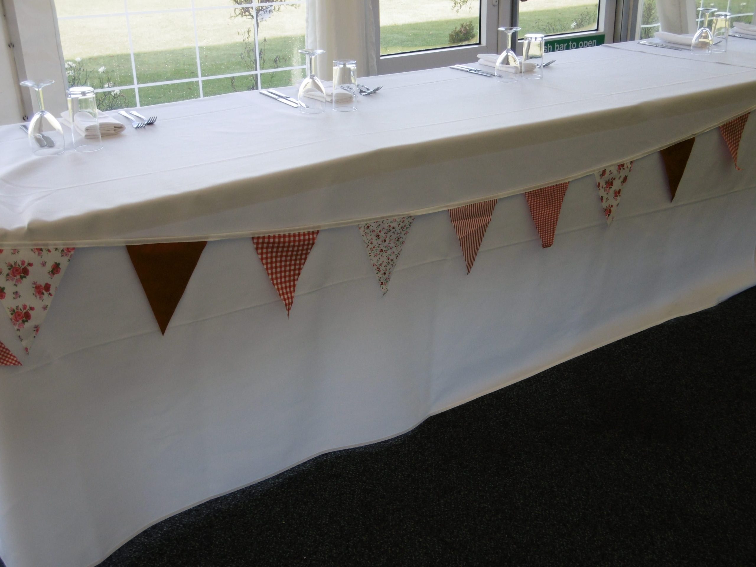 Red Floral Bunting