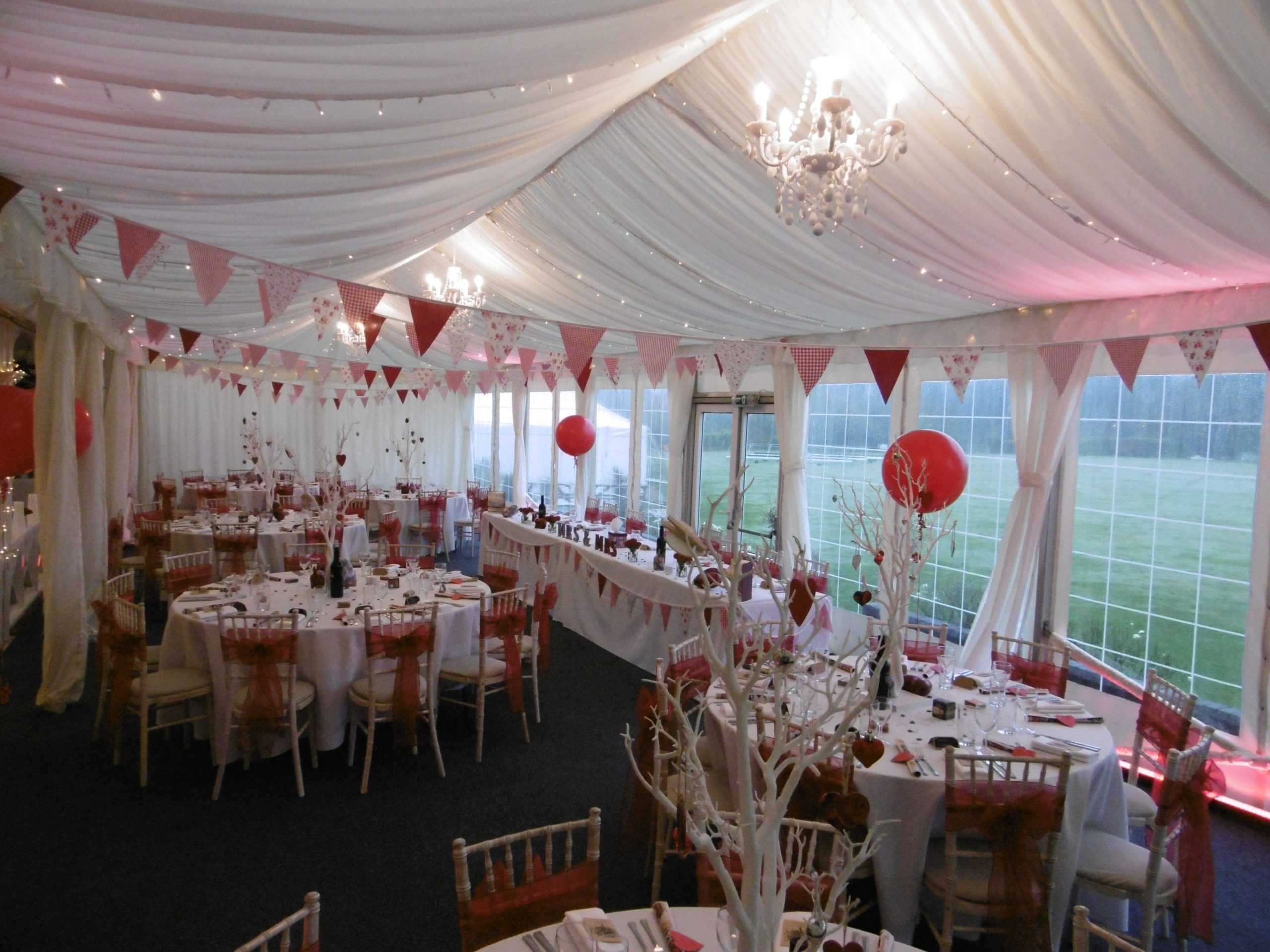 Red Floral Bunting