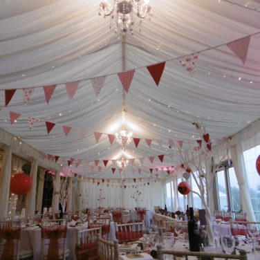 Red Floral Bunting