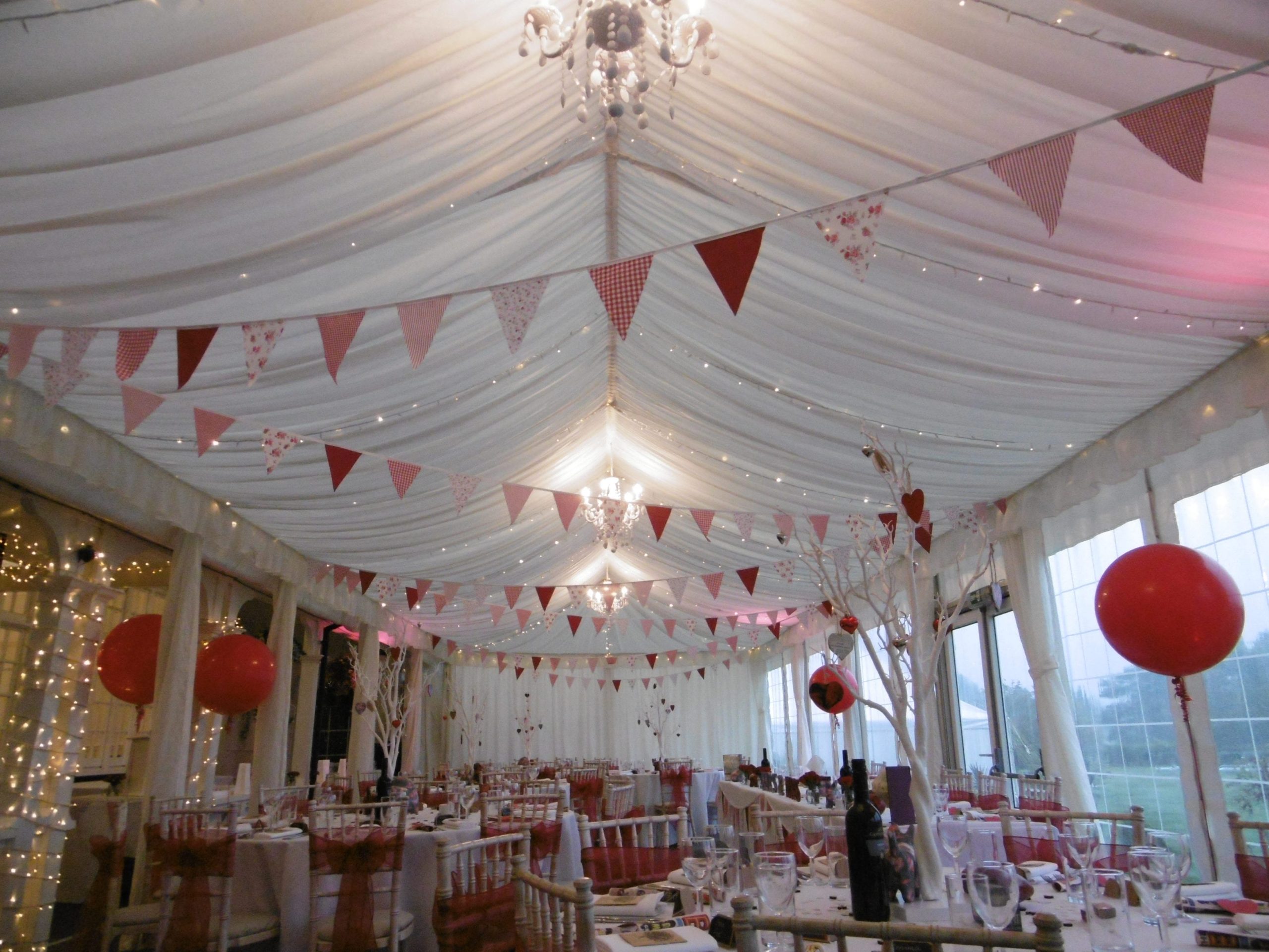 Red Floral Bunting