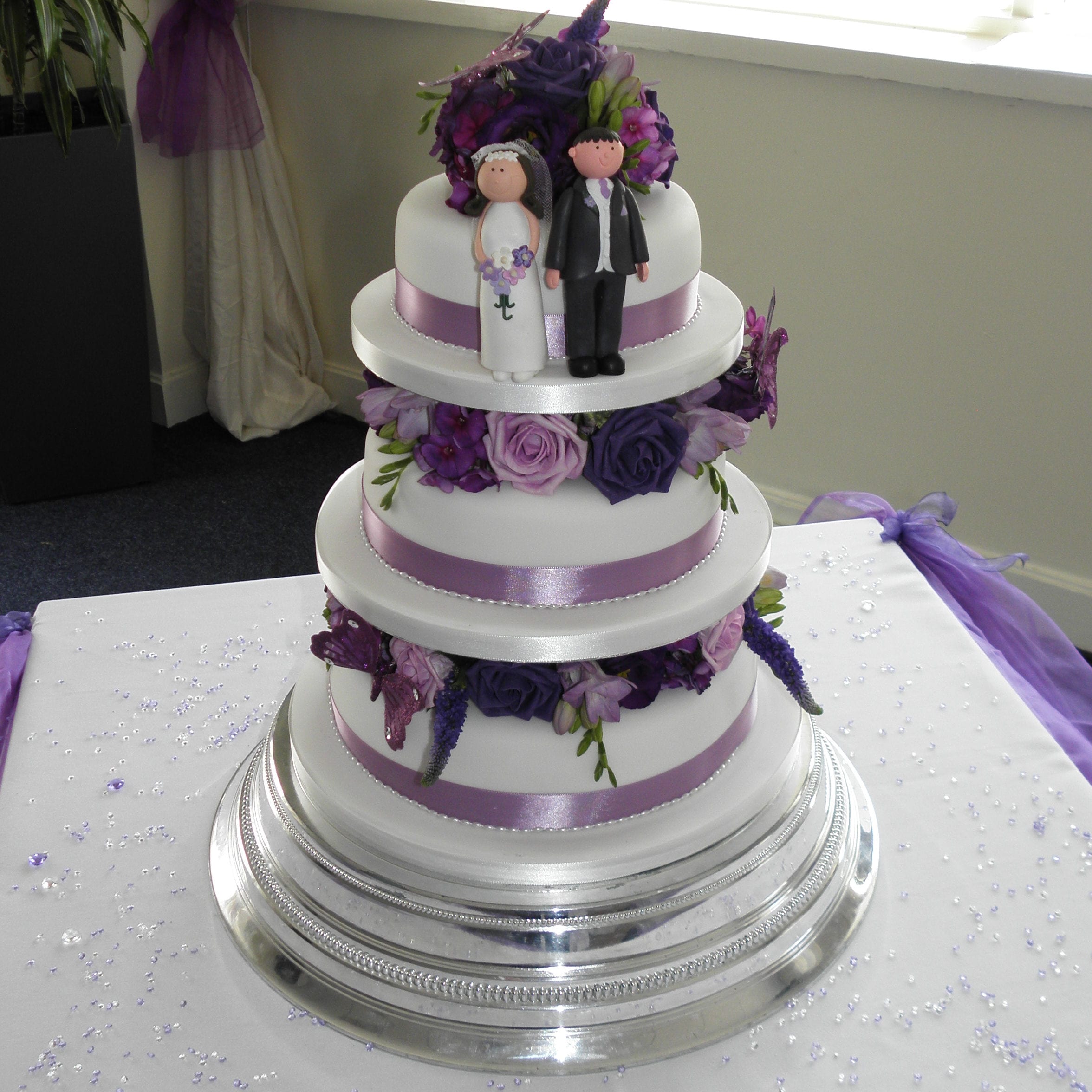 Silver Round Napier Cake Stand