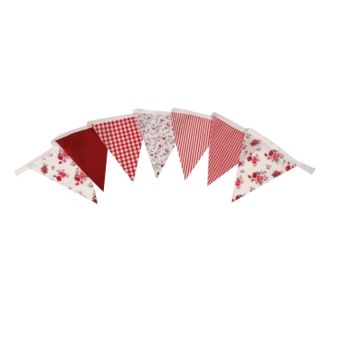 Red Floral Bunting