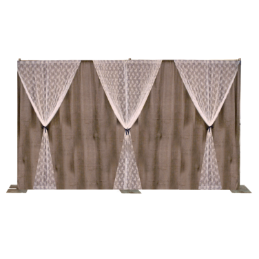Rustic Hessian & Lace Backdrop