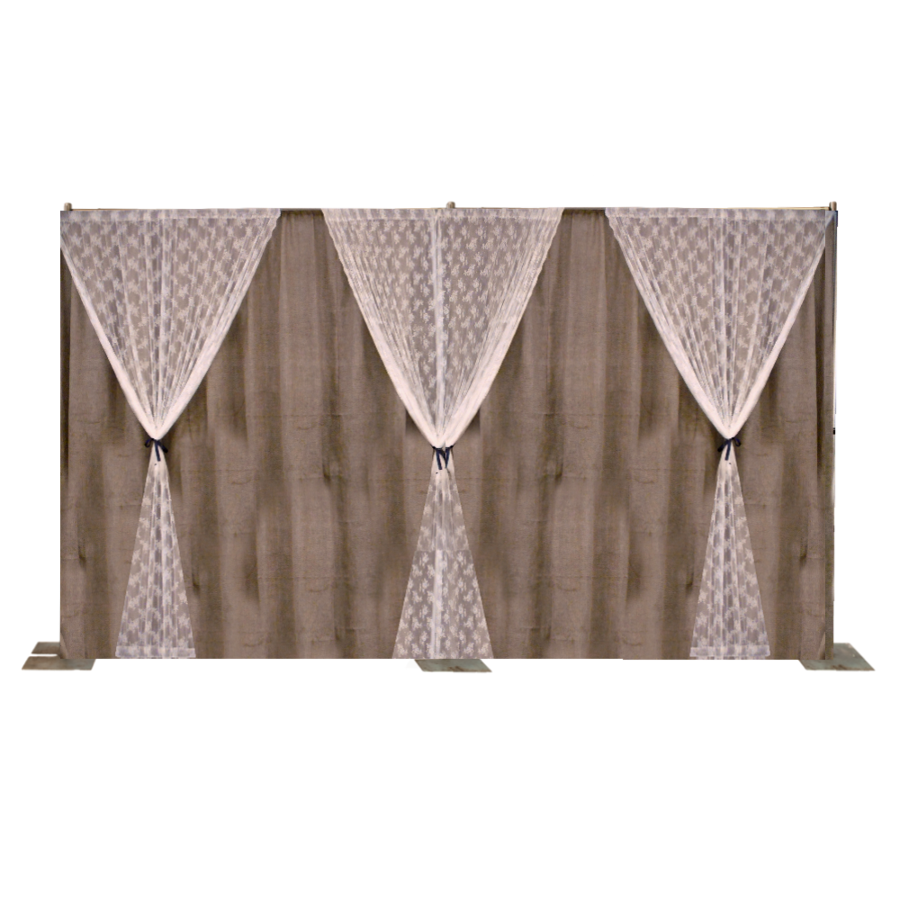Rustic Hessian & Lace Backdrop