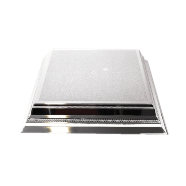 Silver Square Napier Cake Stand