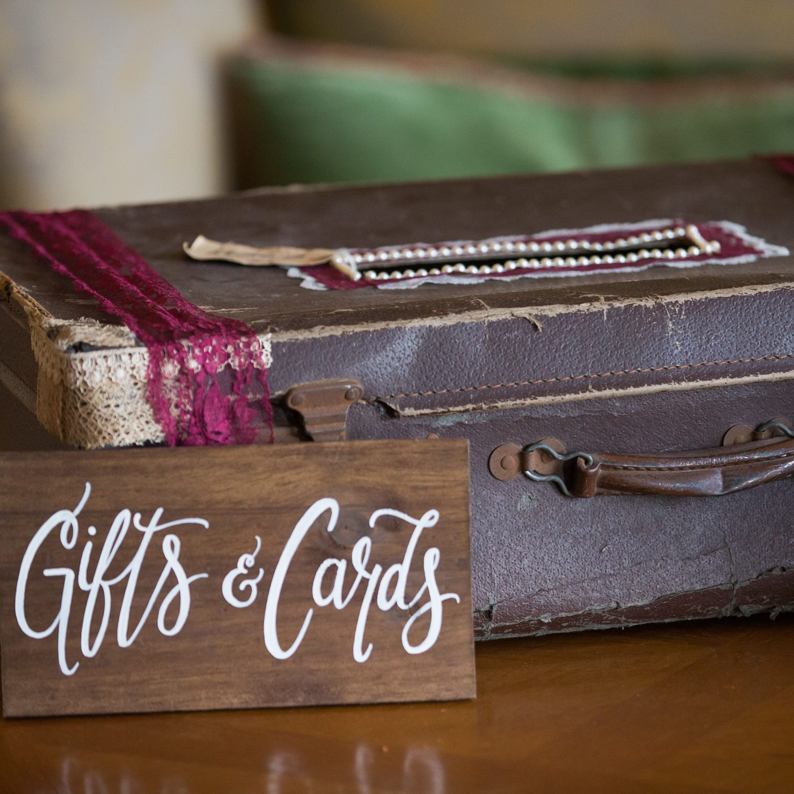 Suitcase Card Box Post Box