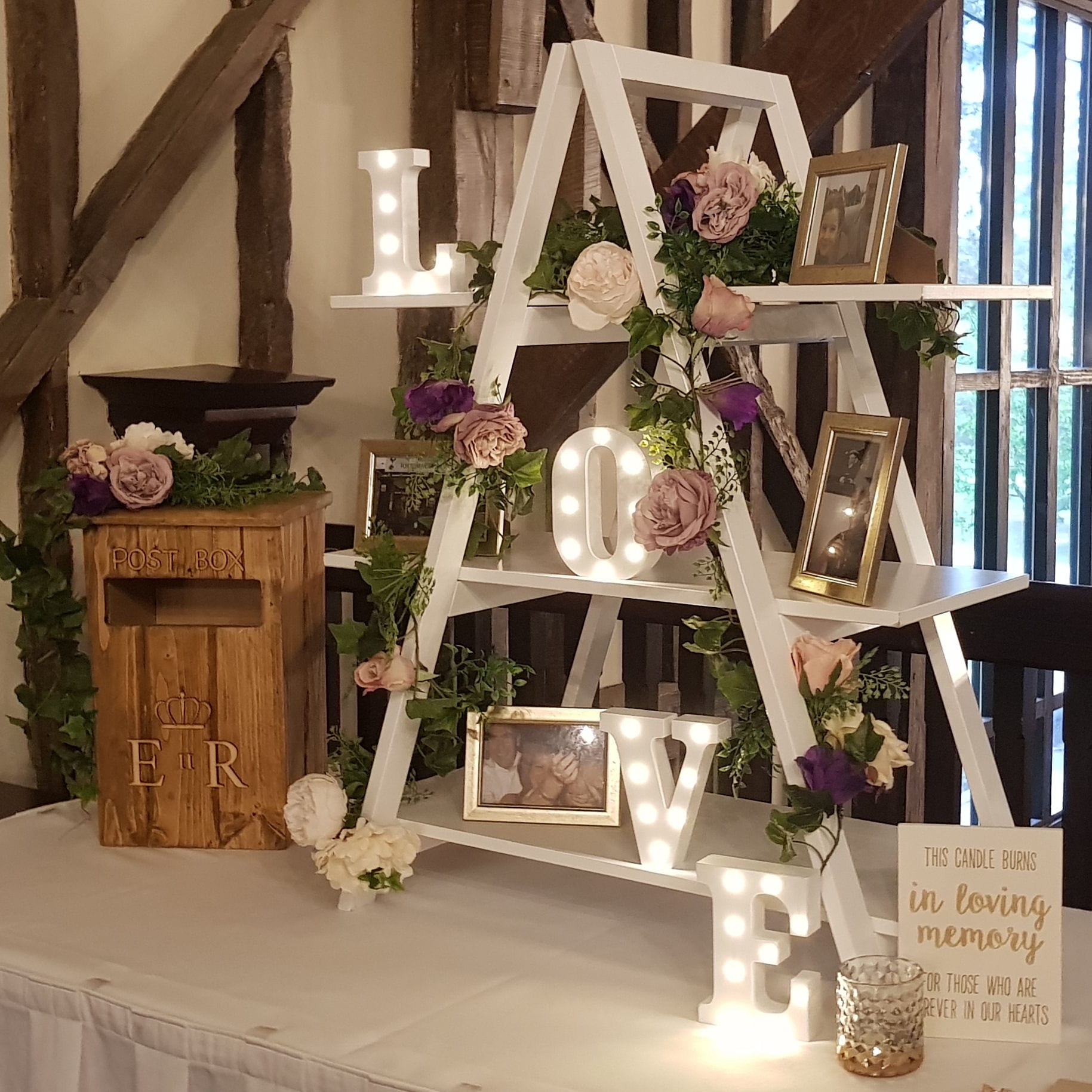 White A-Frame Display Ladder