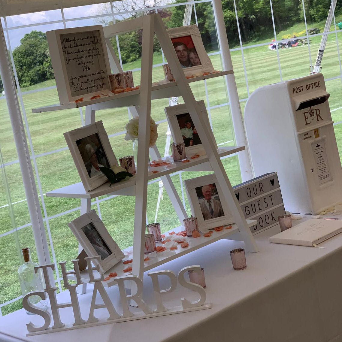White A-Frame Display Ladder