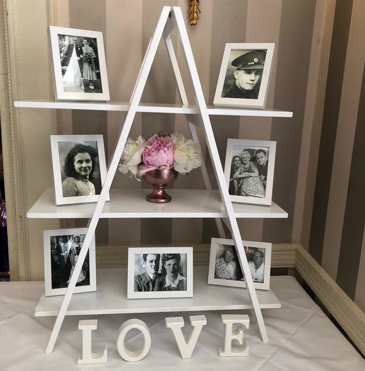 White A-Frame Display Ladder