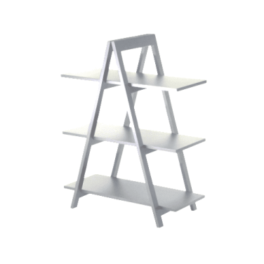 White A-Frame Display Ladder 1